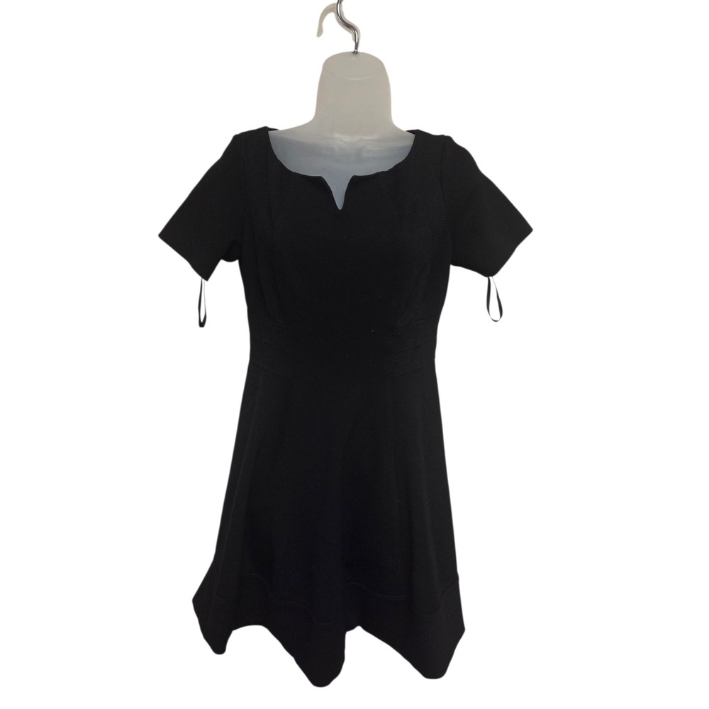 White House Black‎ Market Black Dress Short Sleeve Fitted Career